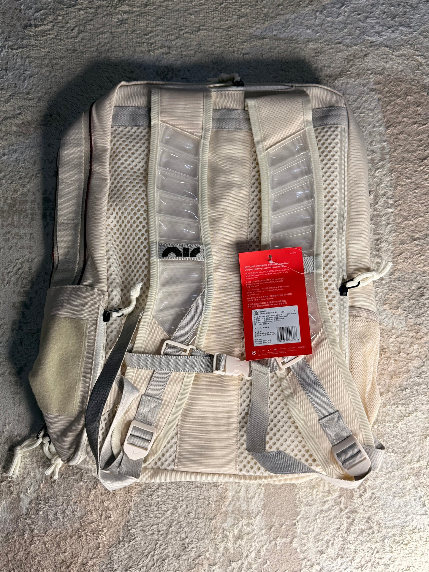 Cream Utility Multi-Pocket Backpack