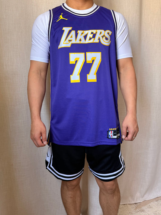 Los Angeles #77 Dončić Purple Basketball Jersey