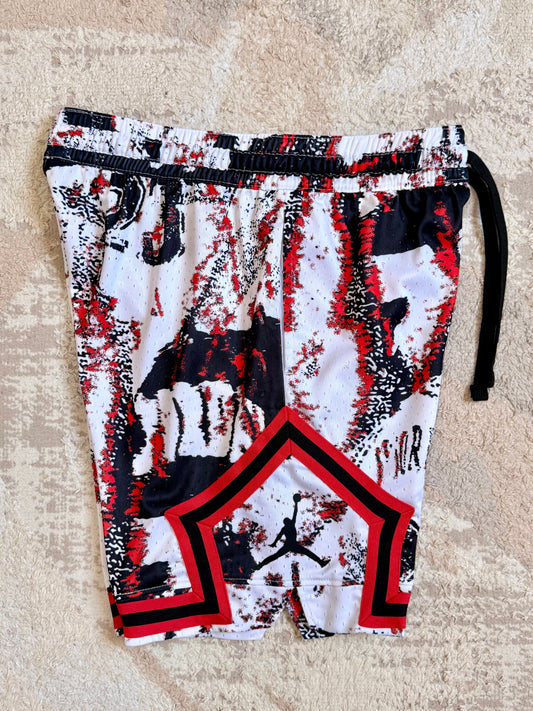 Men's Abstract Graphic Diamond Mesh Basketball Shorts