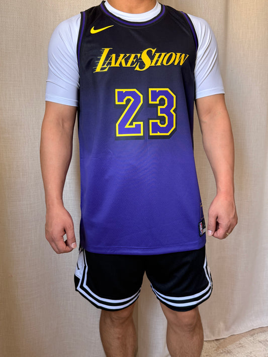 Men's Los Angeles Fade Basketball Jersey – James #23