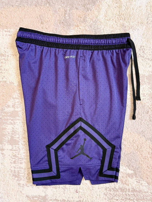 Dark Purple Mesh Diamond Basketball Shorts