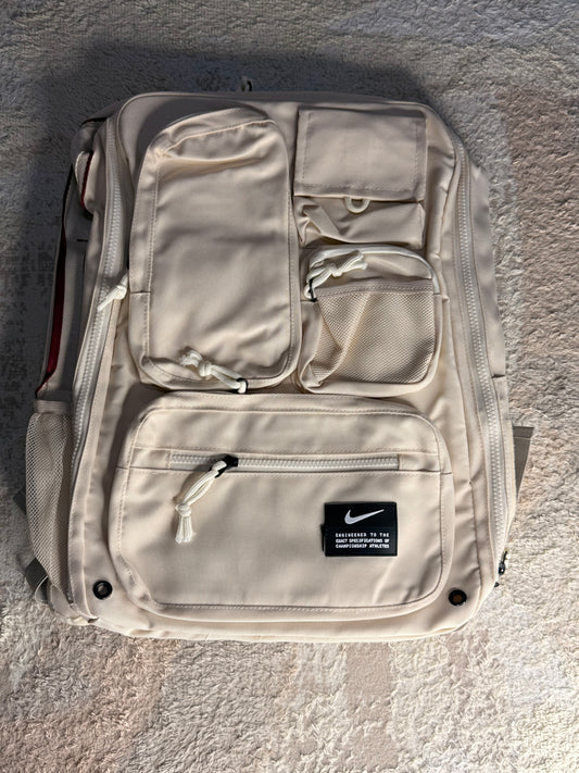 Cream Utility Multi-Pocket Backpack