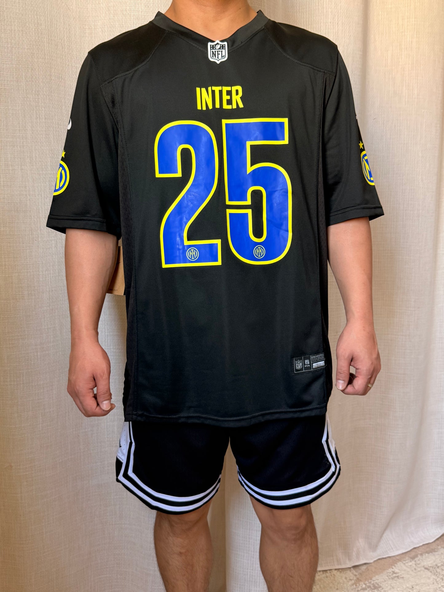 Inter Milan "Nerazzurri" #25 Football-Style Mesh Jersey