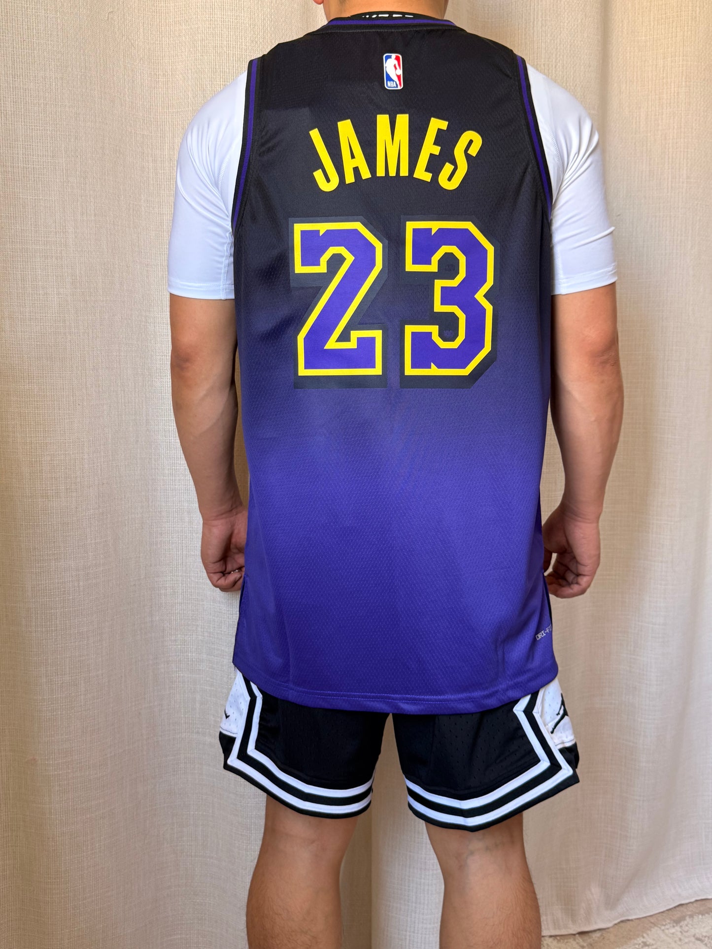 Men's Los Angeles Fade Basketball Jersey – James #23